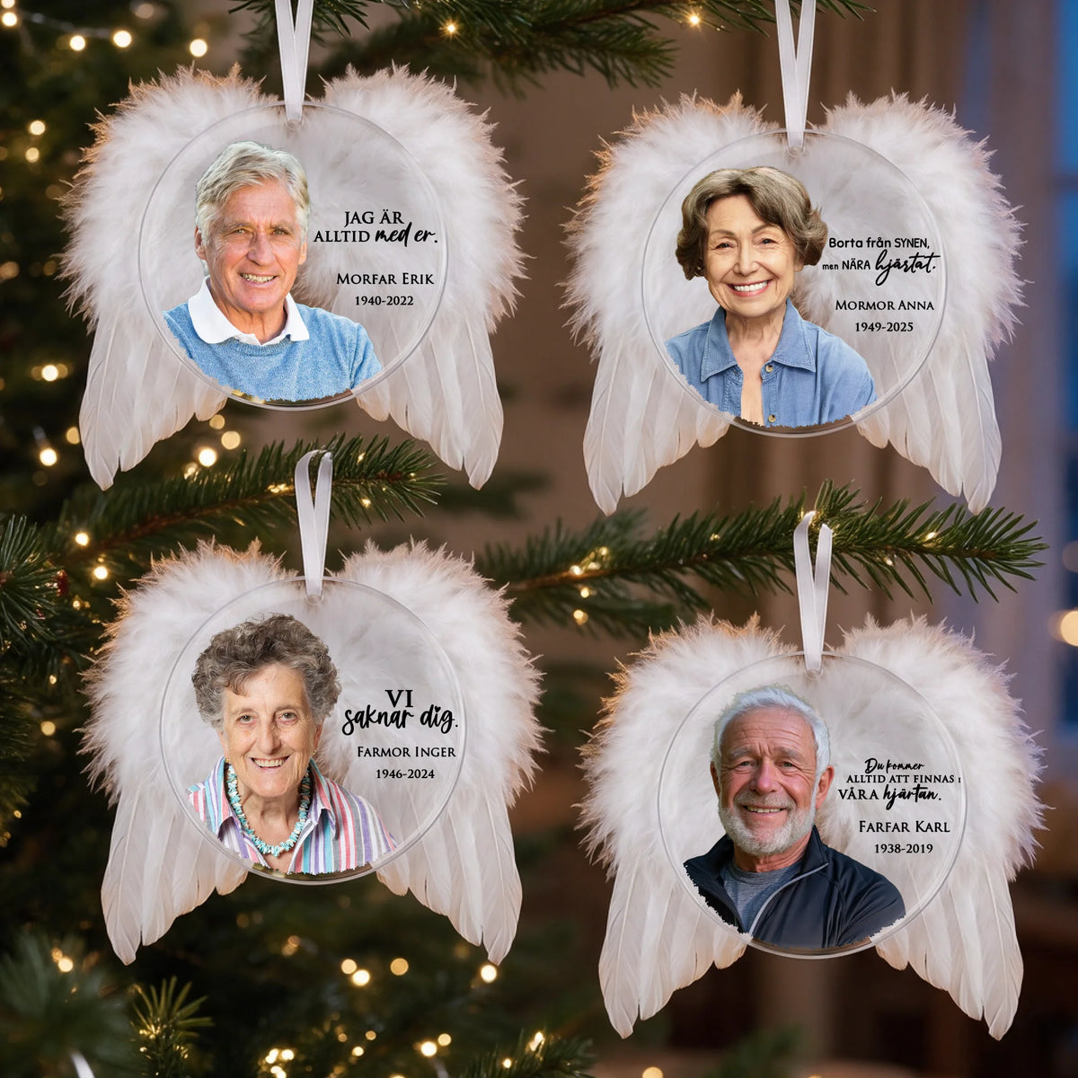 store angel wings ornament 4x