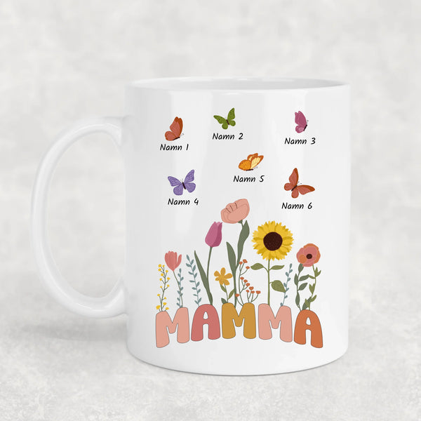 Fjärilar - Personlig mugg