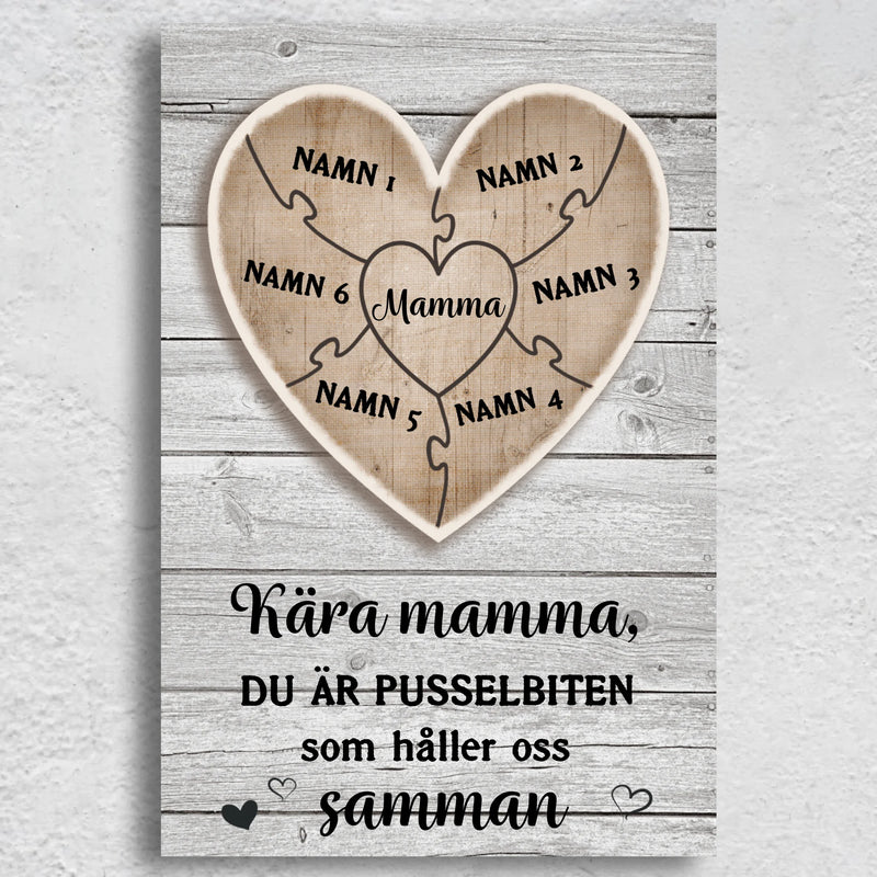 Pusselbit - Personlig canvas
